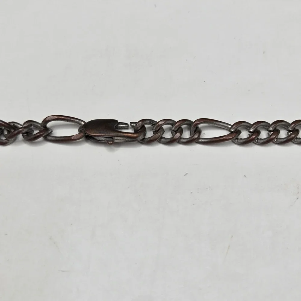 Unbranded Figaro Chain Necklace 18in Gunmetal Bronze Tone Vintage Style Link